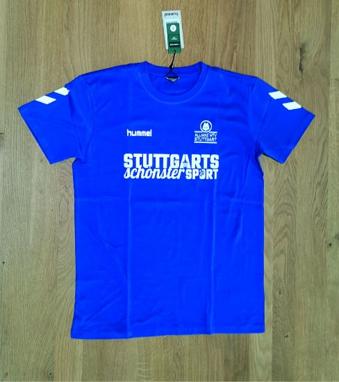 Bild von T-Shirt "Stuttgarts schönster Sport" blau unisex  Gr. XS